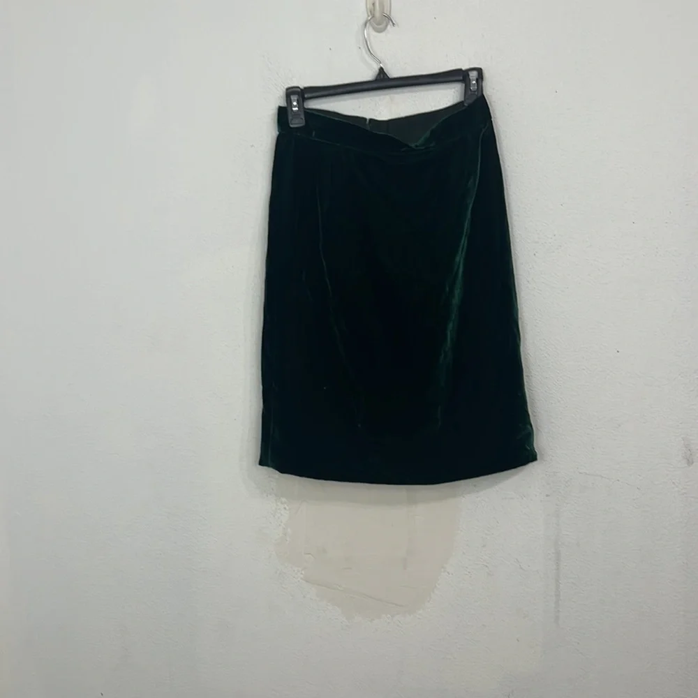 NOT FOR SALE DOLCE & GABANA green velvet midi skirt size 42 - Picture 3 of 14